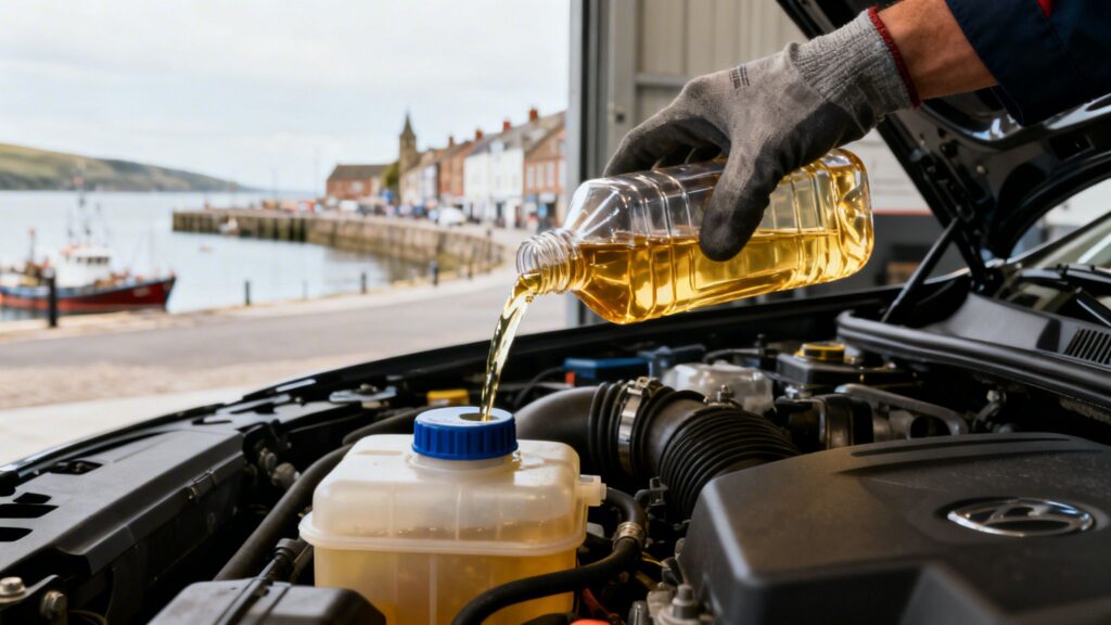 brake fluid fluid pour