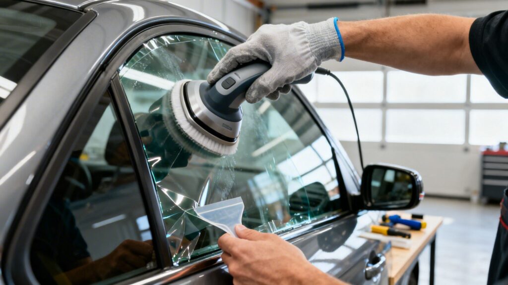 how to remove auto window film film removal