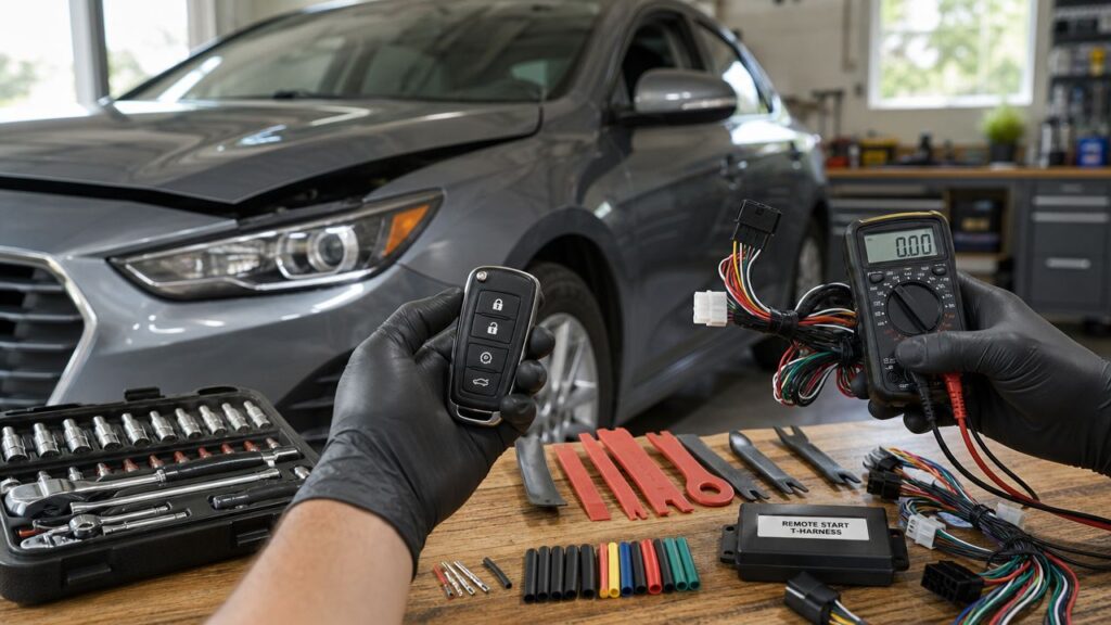 install remote start on car automotive technician